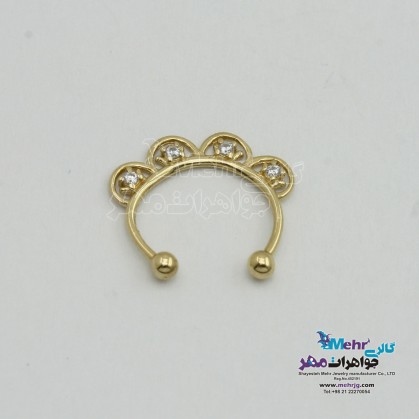 Gold piercing - crown design-SO0082